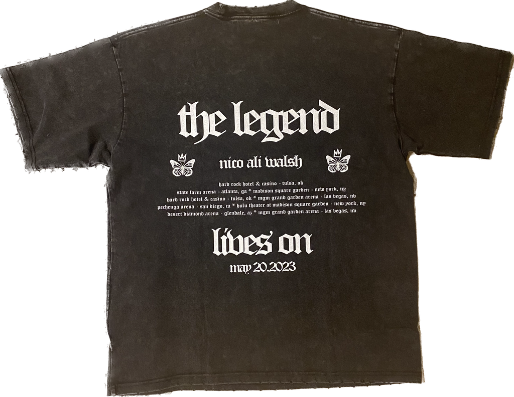 The Legend Lives On Calligraphy T-shirt